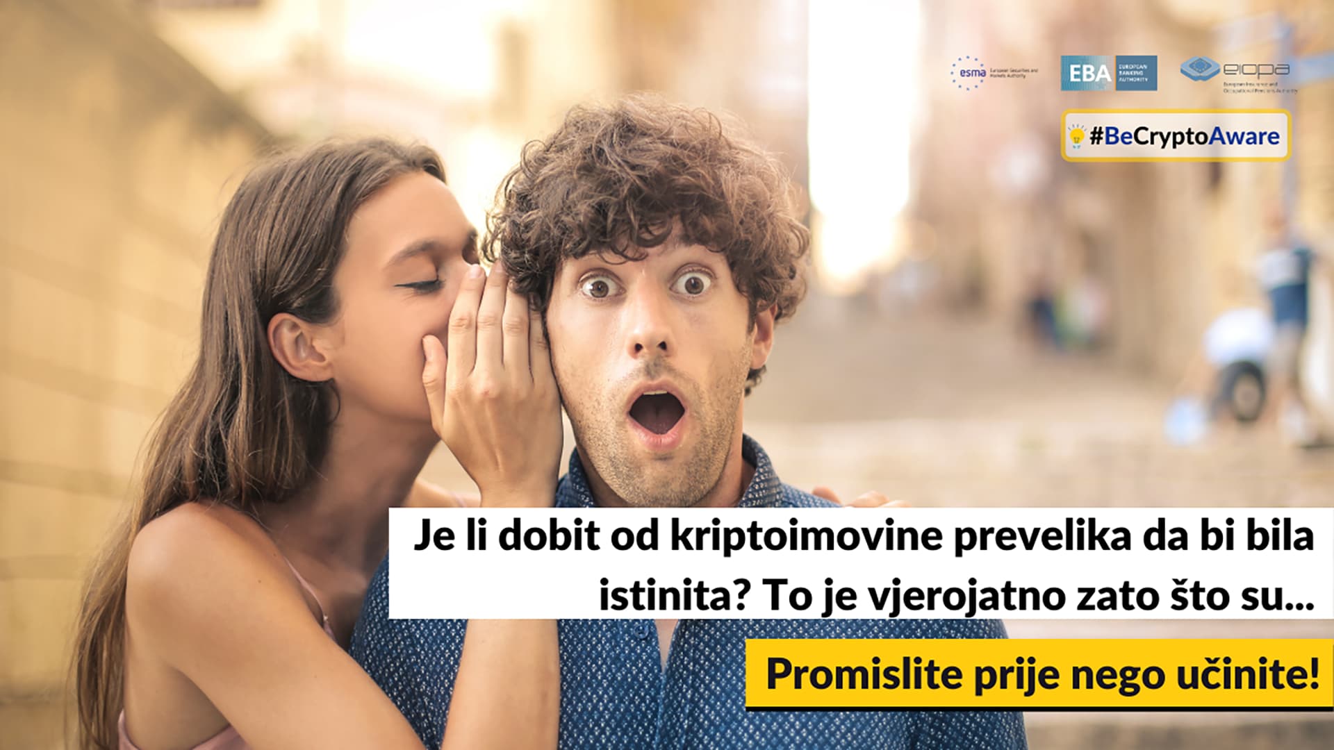 Financijska regulatorna tijela EU-a upozoravaju potrošače na rizike povezane s kriptoimovinom Financijska regulatorna tijela EU-a upozoravaju potrošače na rizike povezane s kriptoimovinom