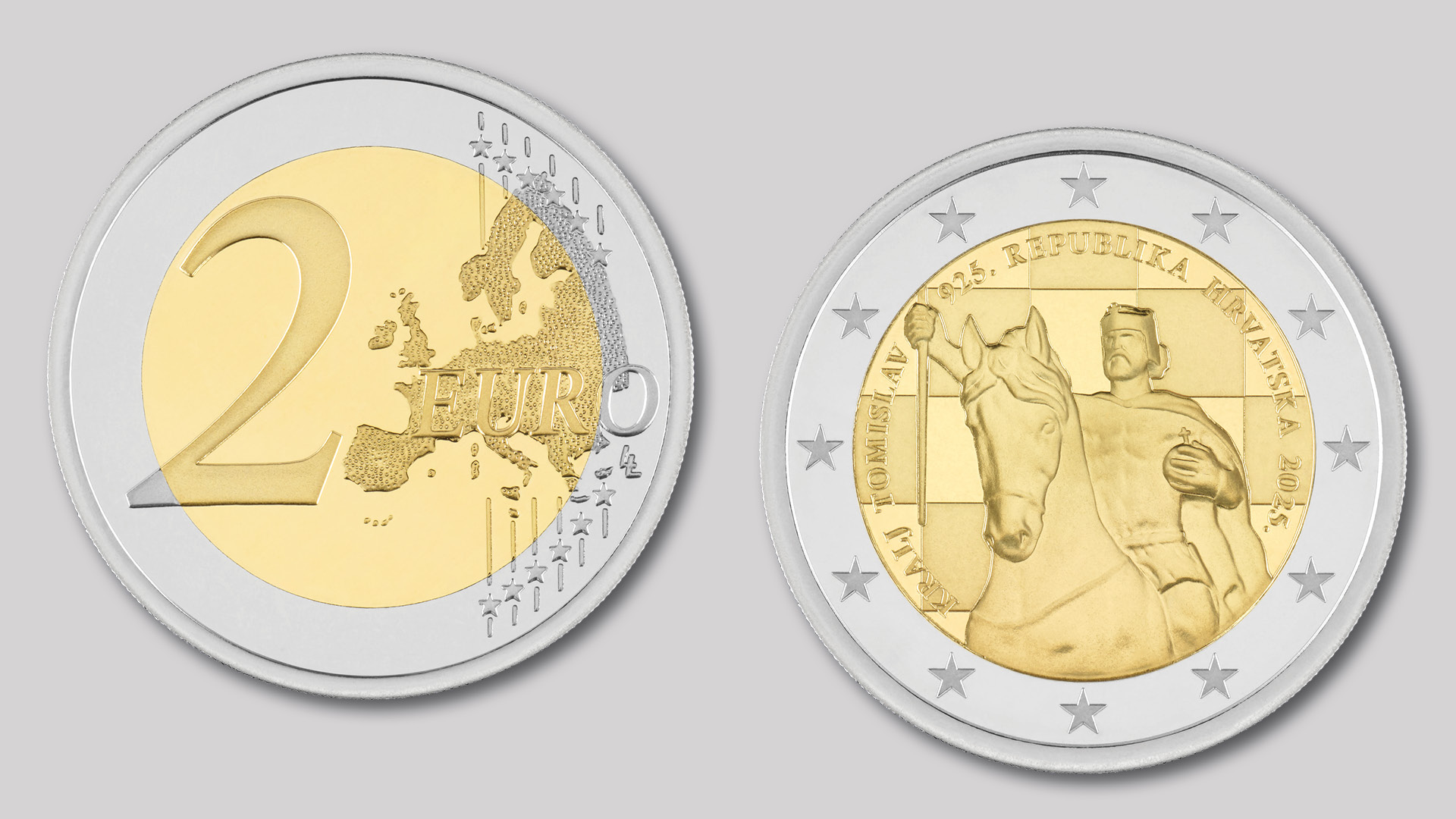 Commemorative 2-euro coin “1 100th Anniversary of the Kingdom of Croatia and the Coronation of King Tomislav”
